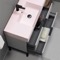 Pink Sink Bathroom Vanity, Free Standing, Modern, 40